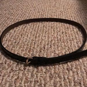 Banana Republic black patent skinny belt - S